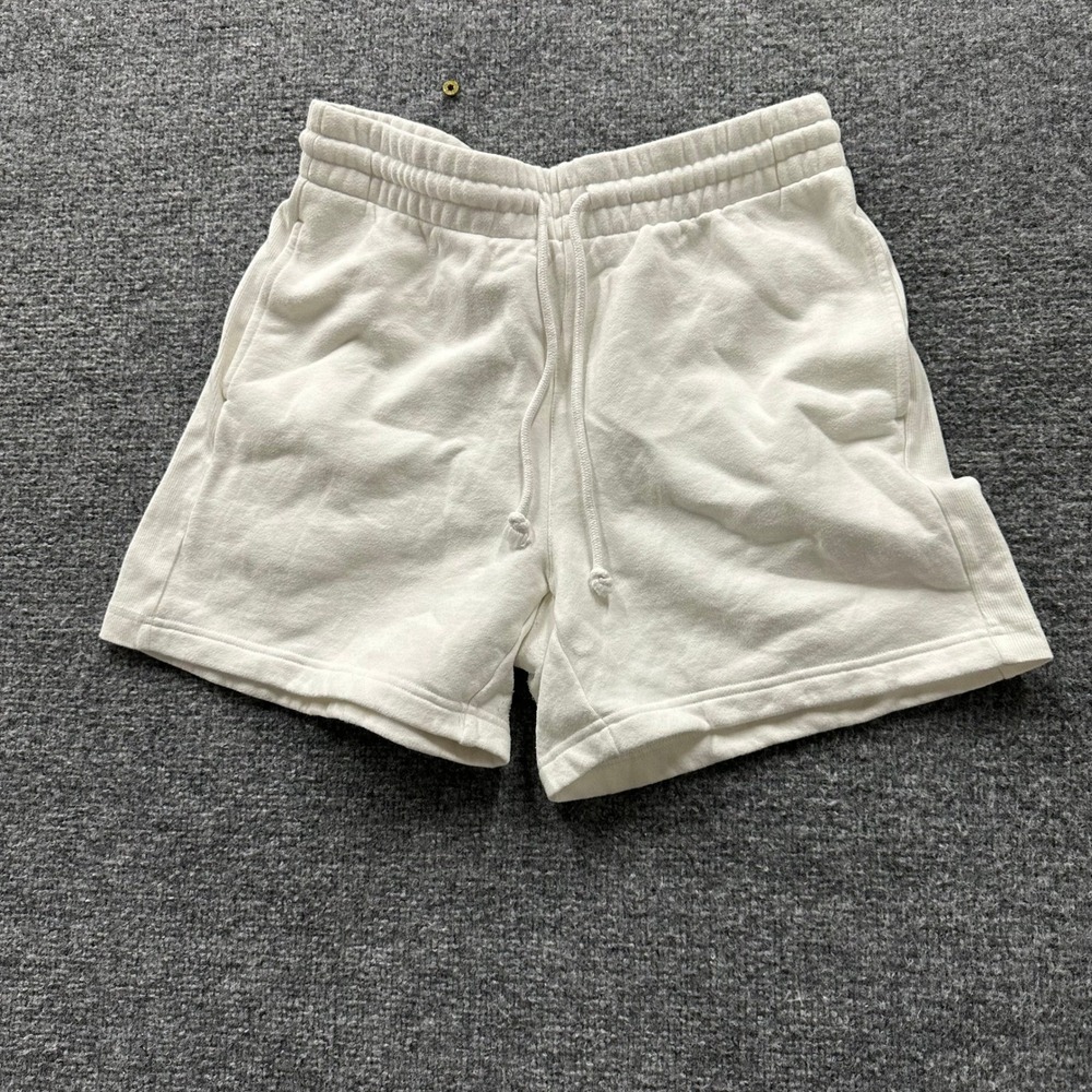 Tna Shorts Womens Size M White CozyAF Fleece Casual Athletic Drawstring 82350